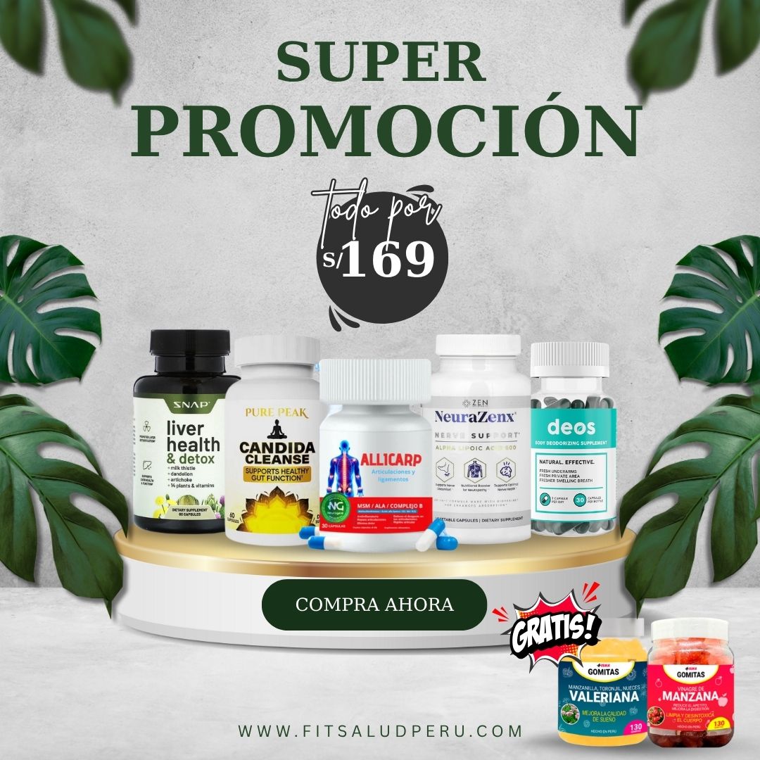 SUPER PROMO Liver health, Candida cleanse, Allicarp, Neurazenx, Deos + regalo 🎁 2 frascos gomitas funcionales
