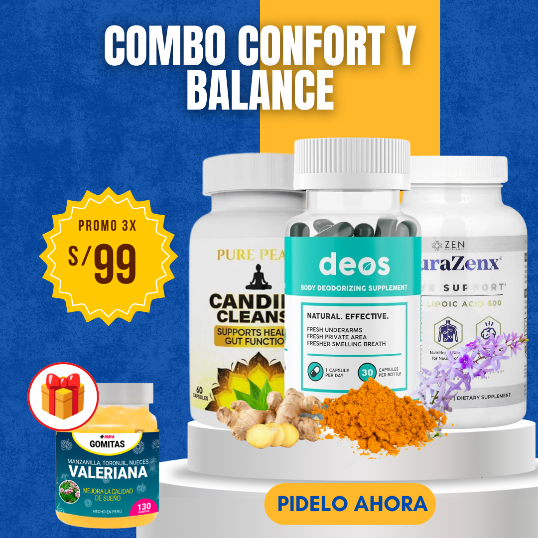 SUPER PROMO Candida cleanse, Neurazenx, Deos + regalo 🎁 1 frasco de gomitas de valeriana
