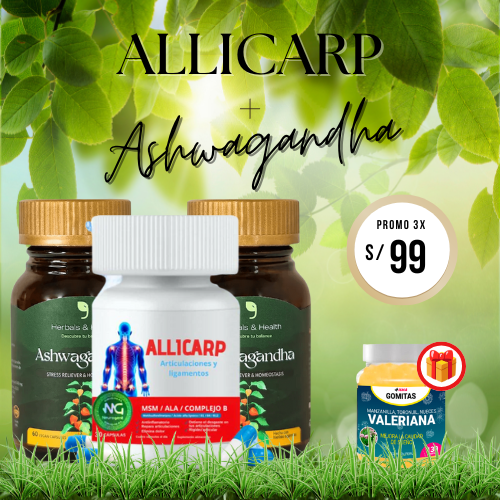 Combo claridad mental  Allicarp + Aswagandha