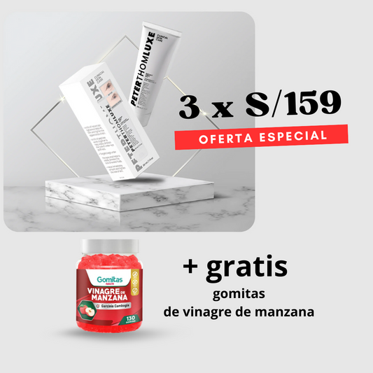 Peterthomluxe tensor facial + gratis gomitas de vinagre de manzana