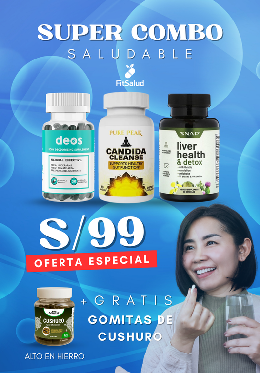 SUPER PROMO x3 CANDIDA + DEOS + LIVER HEALTH + GOMITAS DE CUSHURO GRATIS