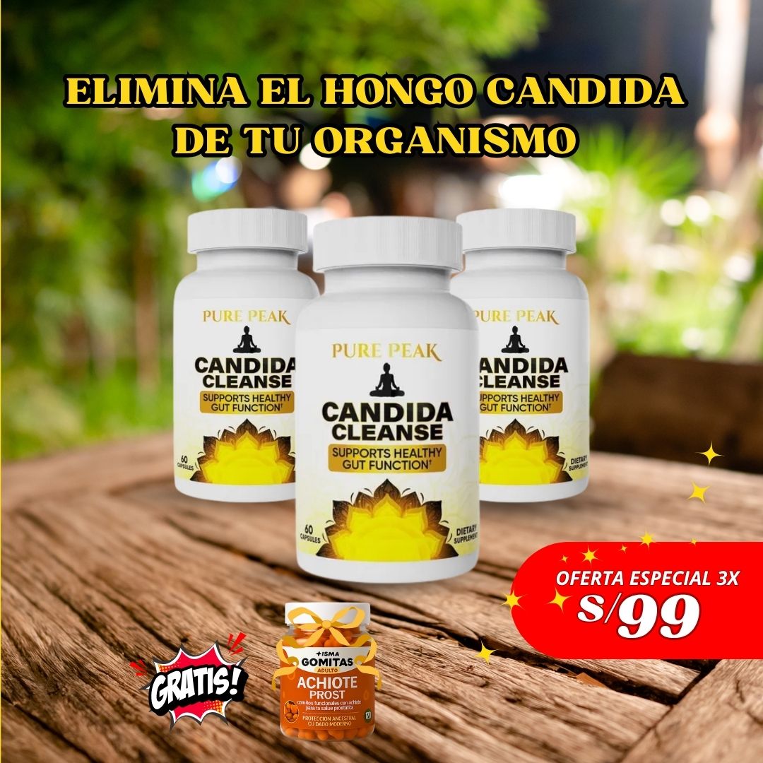 PROMO CÁNDIDA CLEANSE X3 Suplemento natural para una digestión saludable + regalo 🎁 gomitas funcionales