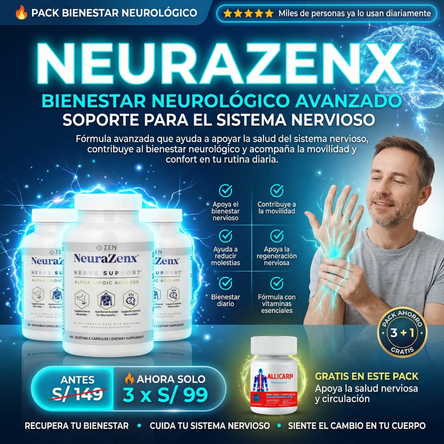 PROMO NeuraZenx X3 soporte nervioso + regalo 🎁 Allicarp