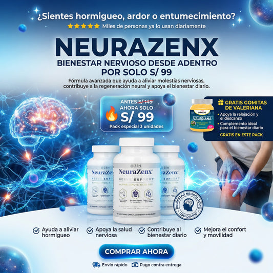 PROMO NeuraZenx X3 soporte nervioso + regalo 🎁 gomitas de Valeriana