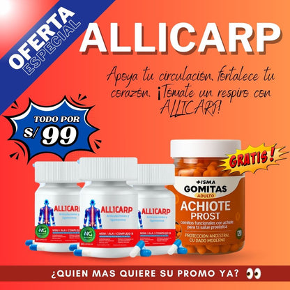 PROMO ALLICARP x3 Apoya a la salud de los nervios + regalo 🎁 gomitas funcionales
