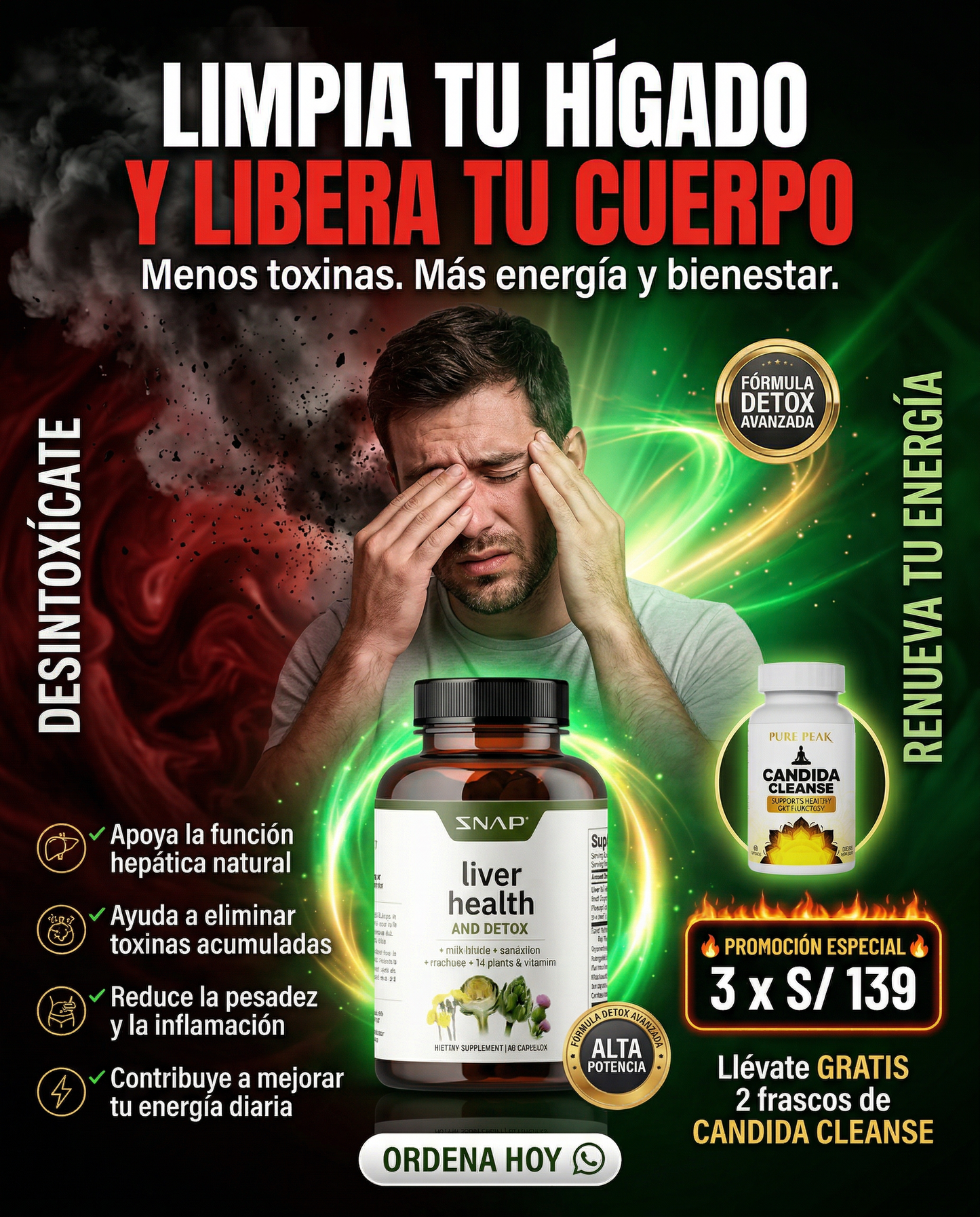 LIVER HEALTH®-DESINTOXICA TU HIGADO + CANDIDA CLEANSE