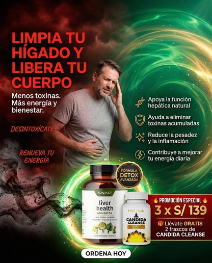 LIVER HEALTH®-DESINTOXICA TU HIGADO + CANDIDA CLEANSE